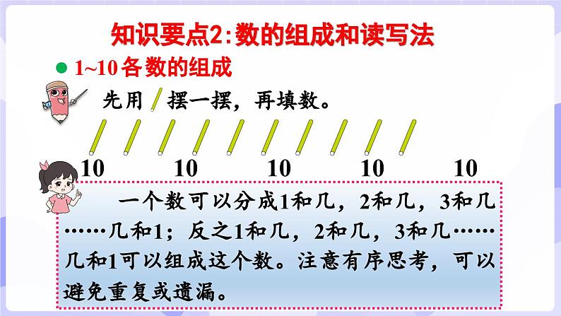 总复习 第1课时   数与运算(课件) -2024-2025学年一年级数学上册 西师大版（2024）第8页