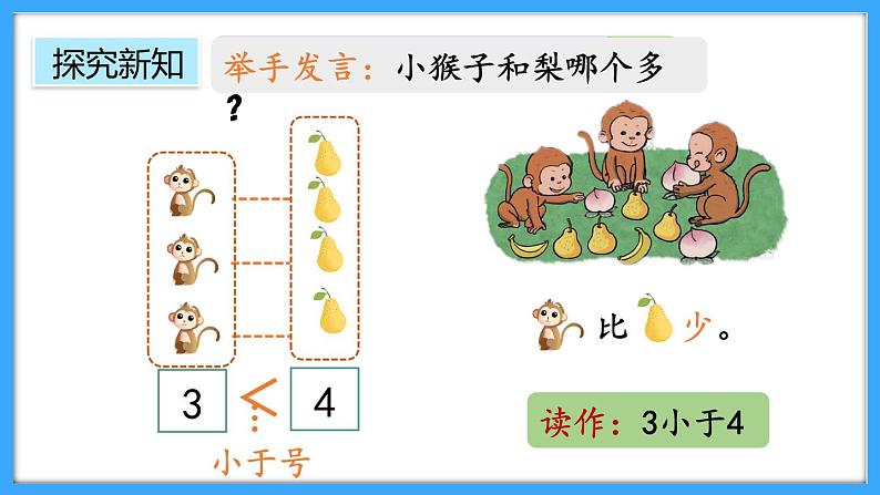 【新教材】人教版一年级上册1.1.2《比大小》PPT课件第8页