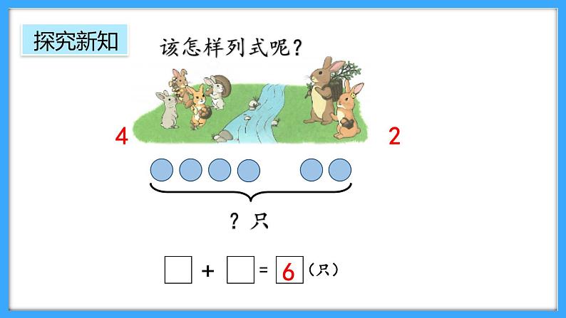 【新教材】人教版一年级上册2.2.2《用加法解决问题》PPT课件+教学设计+同步练习07