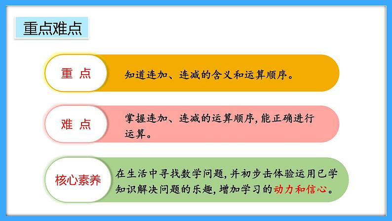 【新教材】人教版一年级上册2.3.4《连加、连减》PPT课件+教学设计+同步练习03