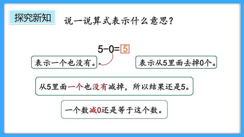 【新教材】人教版一年级上册1.3《0的认识和加减法》PPT课件第8页