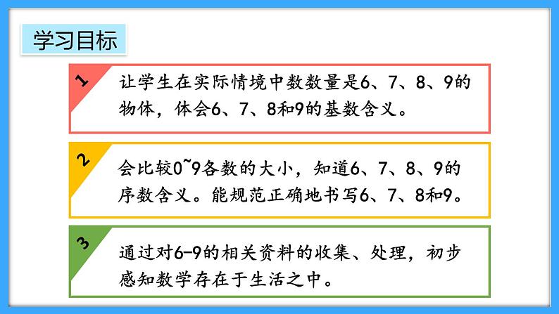 【新教材】人教版一年级上册2.1.2《比大小、第几》PPT课件第2页