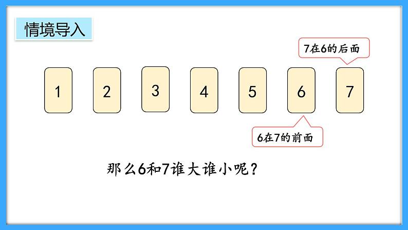 【新教材】人教版一年级上册2.1.2《比大小、第几》PPT课件第4页