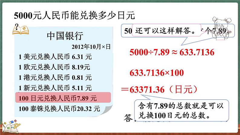 1.8 人民币兑换（2）（课件）-2024-2025学年五年级上册数学北师大版第5页