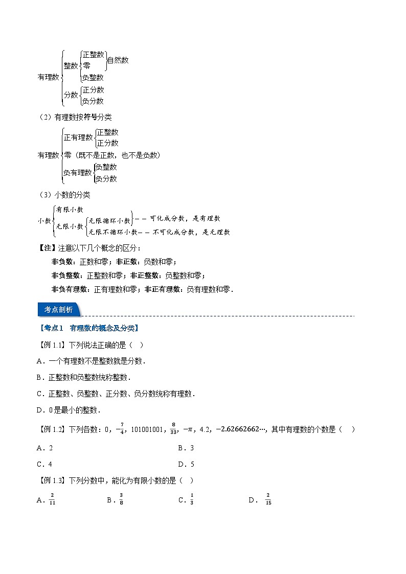 第01讲 有理数与数轴-2024年小升初暑假数学衔接试题（人教版）03