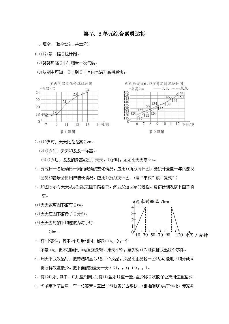 福建省2024五年级数学下册第78单元综合素质达标试卷（附答案人教版）第1页
