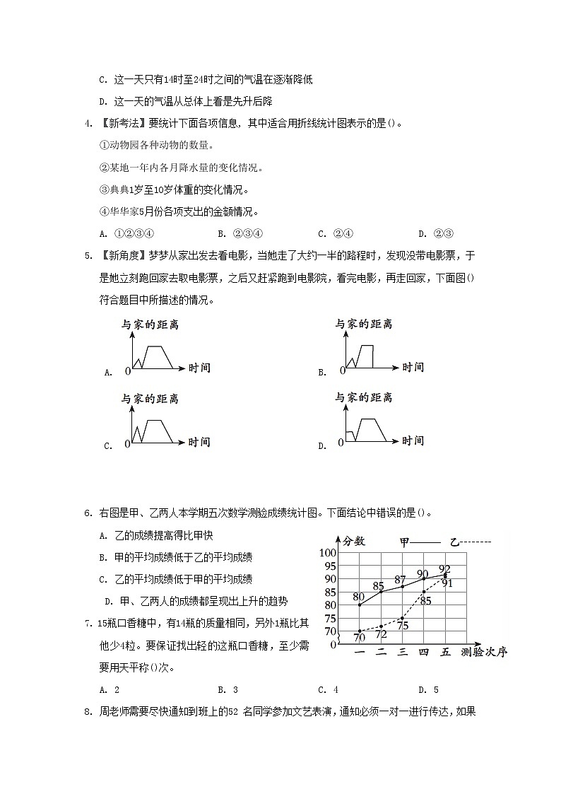 福建省2024五年级数学下册第78单元综合素质达标试卷（附答案人教版）第3页