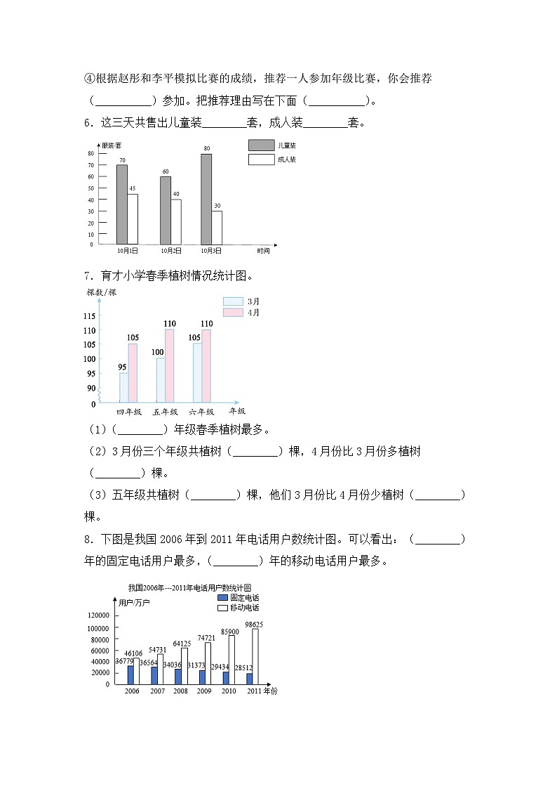 【核心素养】苏教版数学五年级上册-6.2 复式条形统计图（课件+教案+导学案+习题）03