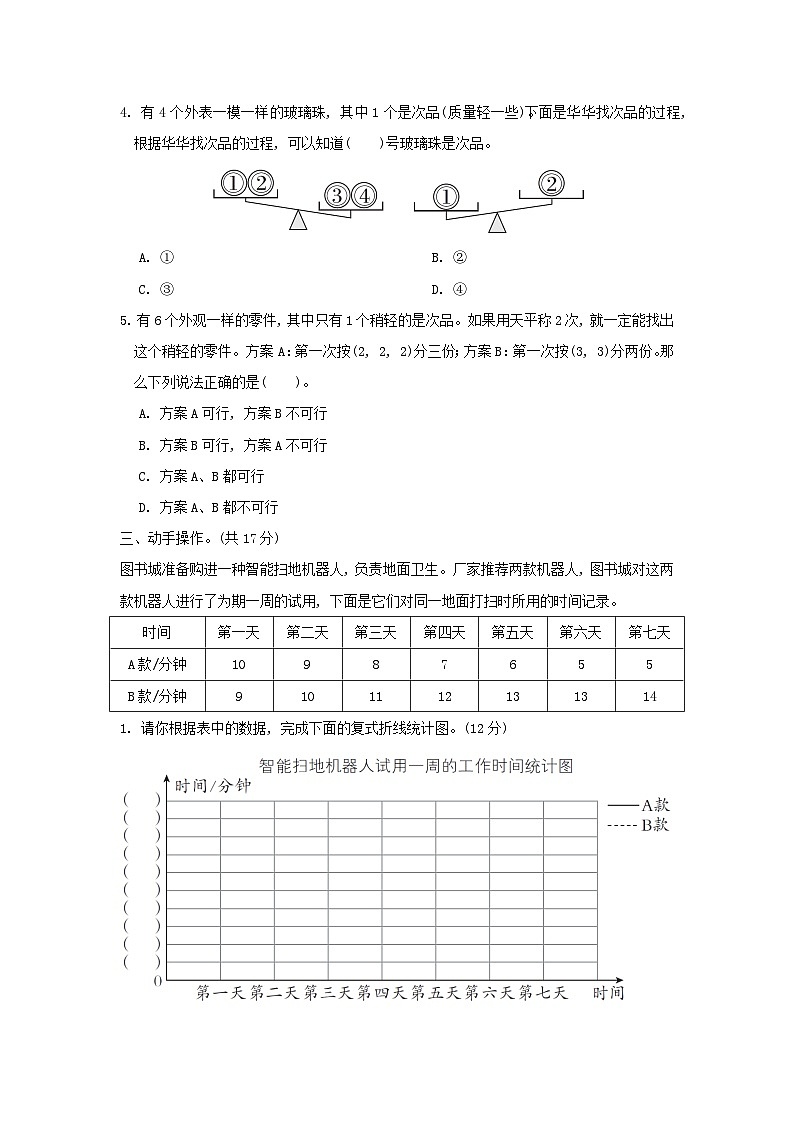 2024五年级数学下册第7_8单元综合素质达标试卷（附答案人教版）第3页
