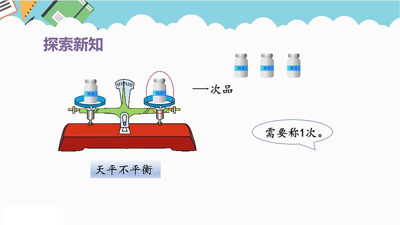 2024五年级数学下册第8单元数学广角__找次品第1课时“找次品”问题的基本解决策略和方法课件（人教版）第6页