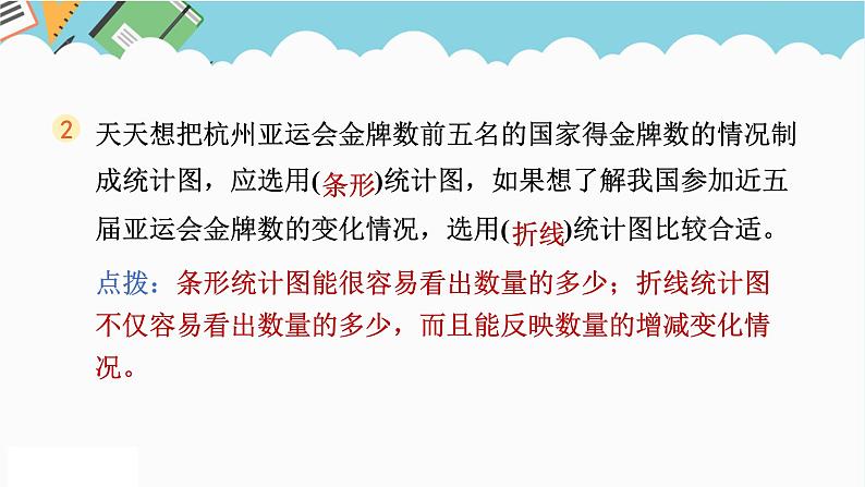 2024五年级数学下册第78单元折线统计图数学广角__找次品单元综合素质评价课件（人教版）03