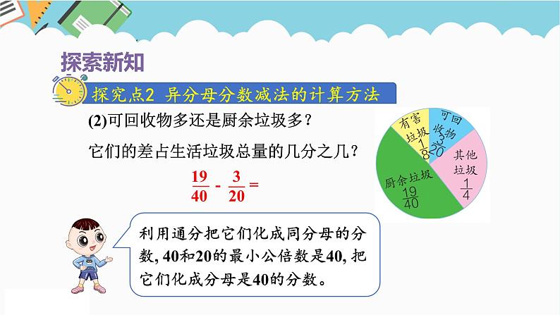 2024五年级数学下册第6单元分数的加法和减法第2课时异分母分数加减法课件（人教版）06