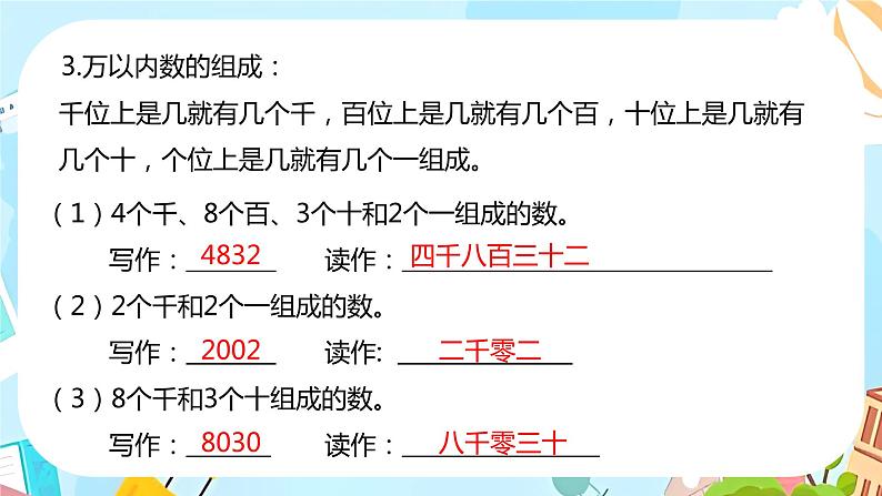 冀教版小学数学三年级上册1.7《整理与复习》课件第7页