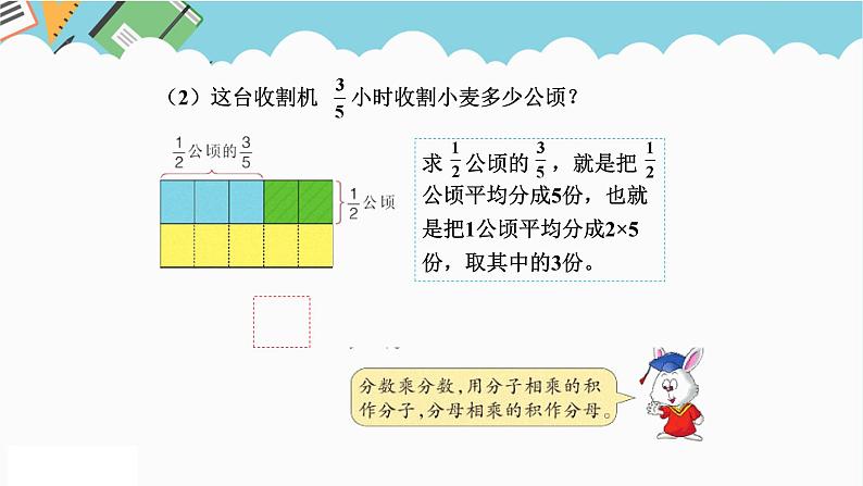 2024五年级数学下册四分数乘法2分数乘分数课件（冀教版）第6页