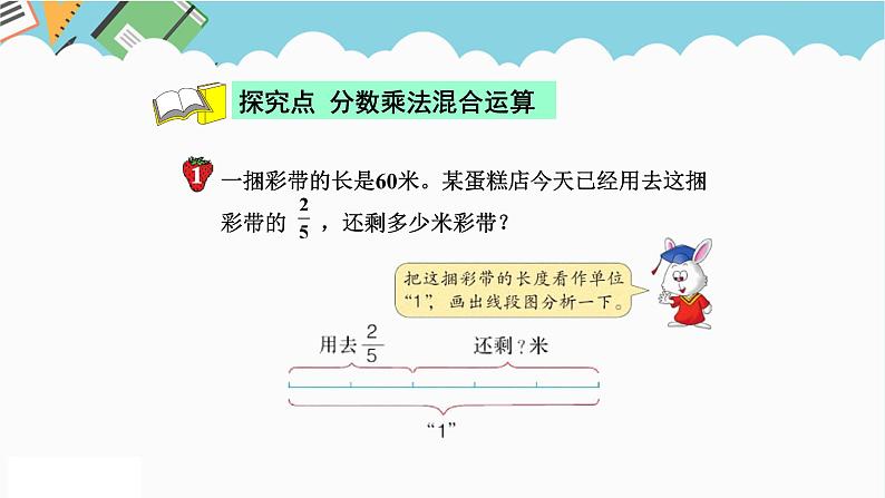 2024五年级数学下册四分数乘法3混合运算课件（冀教版）第4页