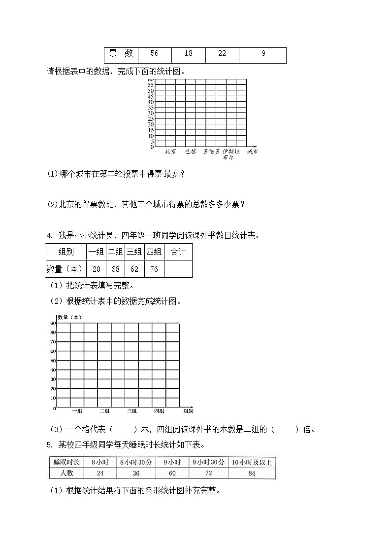 【核心素养】苏教版数学四年级上册-4.1 统计表和条形统计图（课件+教案+学案+习题）02