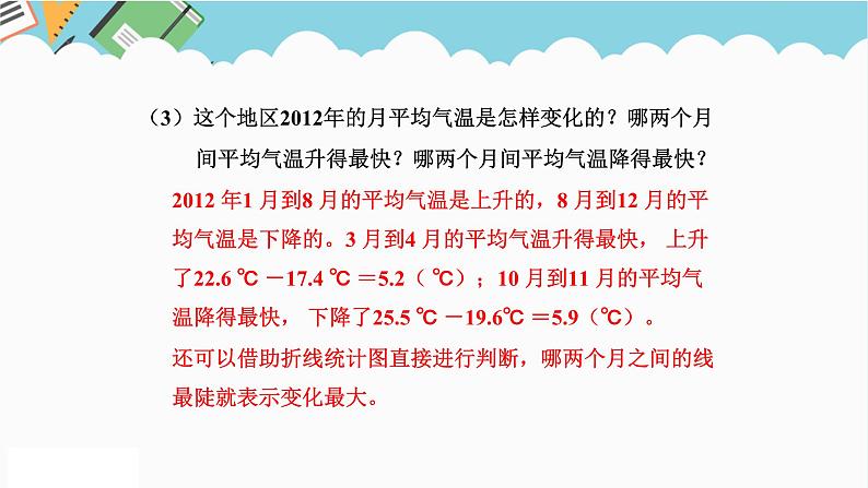 2024五年级数学下册七折线统计图1单式折线统计图课件（冀教版）第8页