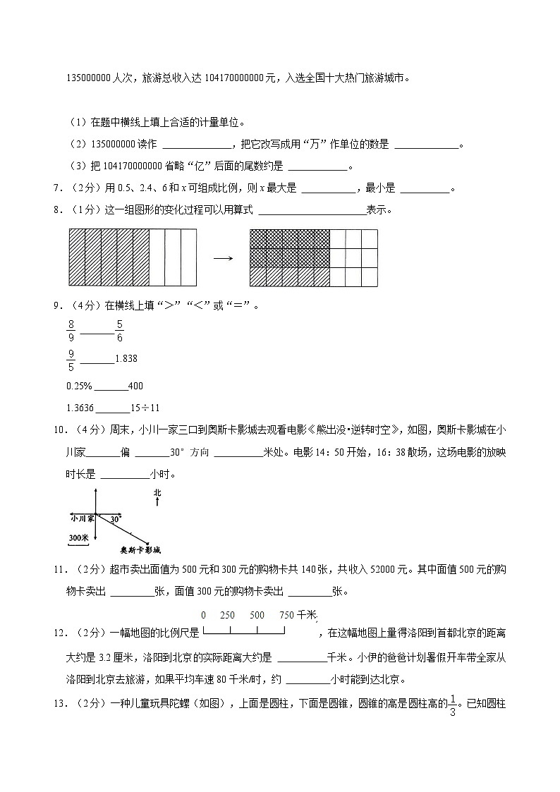 2024年河南省洛阳市伊川县小升初数学试卷02