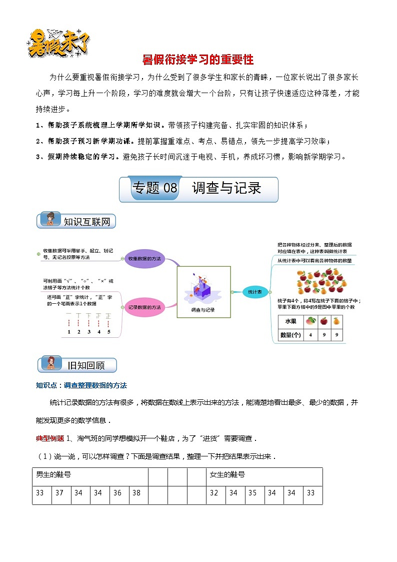 专题08 调查与记录（学生版）第1页