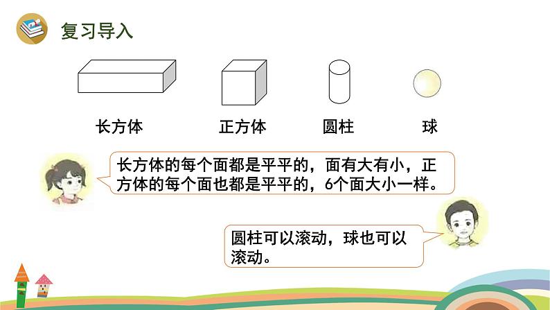 人教版（2024版）一年级数学上册课件 第六单元 第4课时 图形的认识（认识立体图形）04