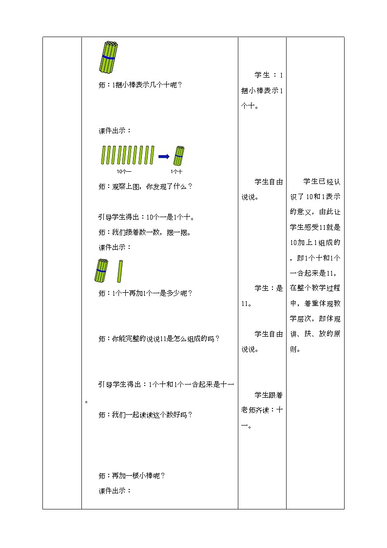 人教版数学一年级上册6.1《11-20各数的认识》教学设计03