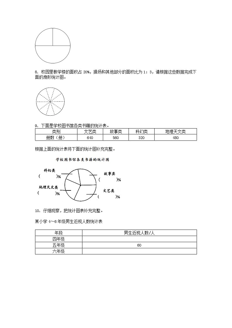 小升初数学知识训练之统计复习练：扇形统计图第2页