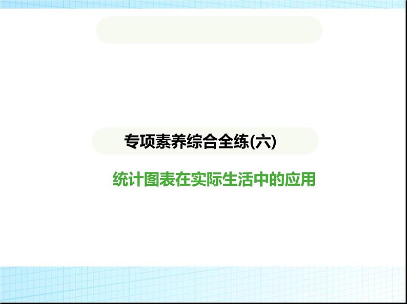 鲁教版六年级数学上册专项素养综合练(六)统计图表在实际生活中的应用课件第1页