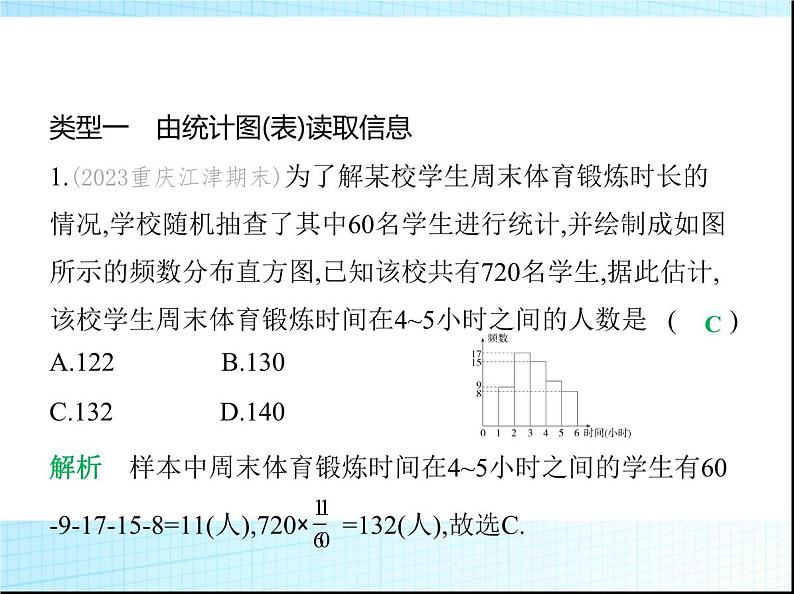 鲁教版六年级数学上册专项素养综合练(六)统计图表在实际生活中的应用课件第2页