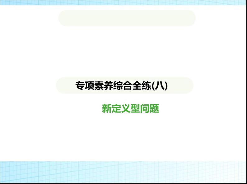 鲁教版六年级数学上册专项素养综合练(八)新定义型问题课件第1页