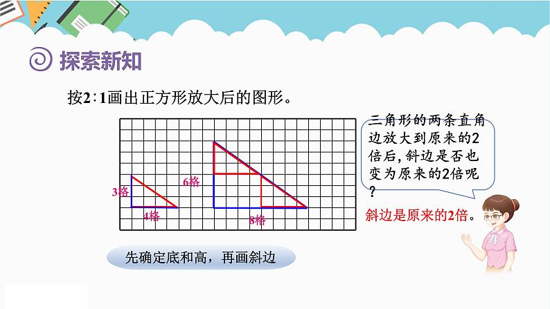 2024六年级数学下册第4单元比例第9课时图形的放大与缩小课件（人教版）第8页