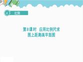 2024六年级数学下册第4单元比例第8课时比例尺3求图上距离课件（人教版）