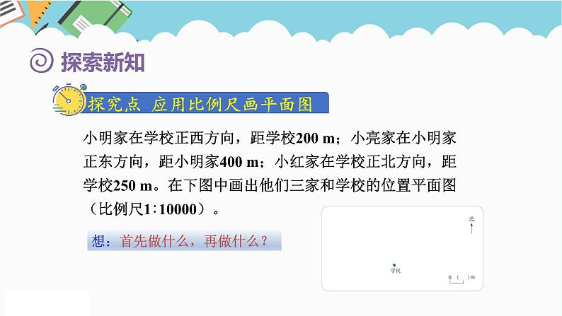 2024六年级数学下册第4单元比例第8课时比例尺3求图上距离课件（人教版）第3页