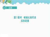 2024六年级数学下册第4单元比例第7课时比例尺2求实际距离课件（人教版）
