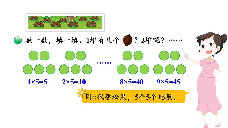 北师大版小学数学二年级上册  5.1 数松果  课件  第4页