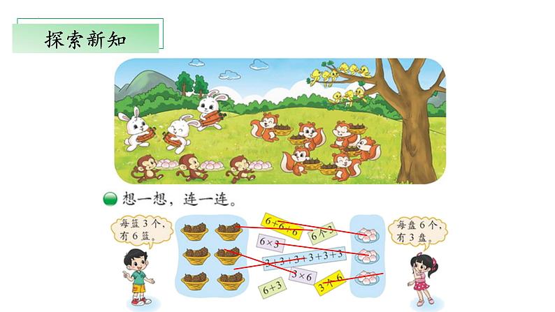 3.4《动物聚会》（教学课件）二年级+数学上册+北师大版第6页