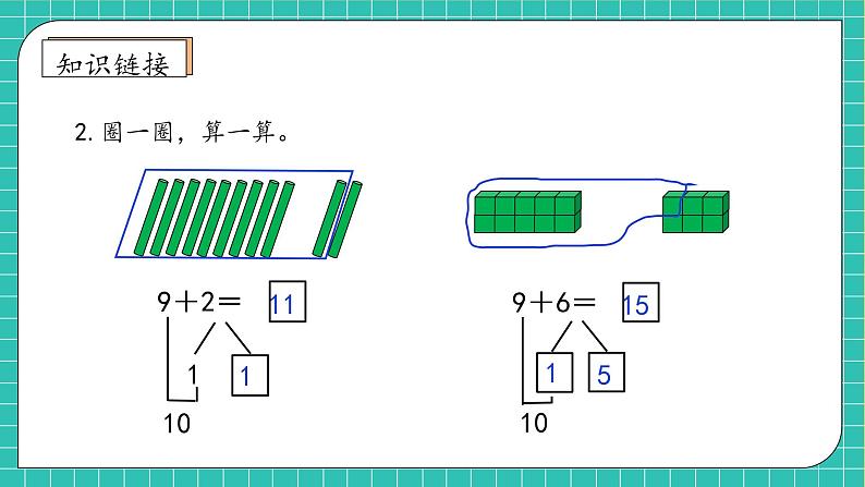 （新教材备课）人教版数学一年级上册-5.2 8、7、6加几（一）（课件+教案+学案+作业）08