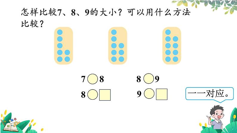 人教版数学一年级上册 2.8 8、9的比大小 第几 PPT课件+习题07