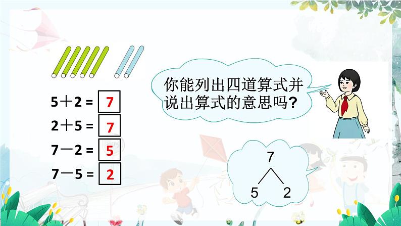 人教数学1年级上册 第2章 第3课时 6和7的加减法 PPT课件+教案06