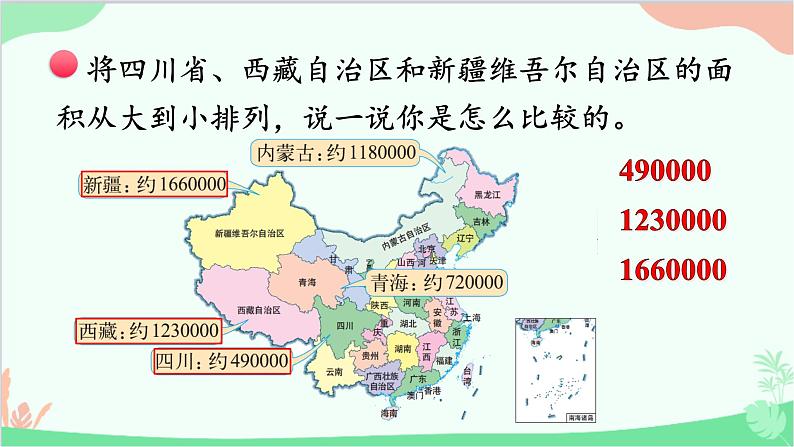 北师大版数学四年级上册 一、认识更大的数-第4课时  国土面积  课件06