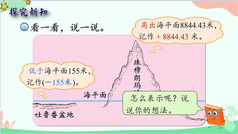 北师大版数学四年级上册 七、生活中的负数-第2课时   正负数  课件第3页