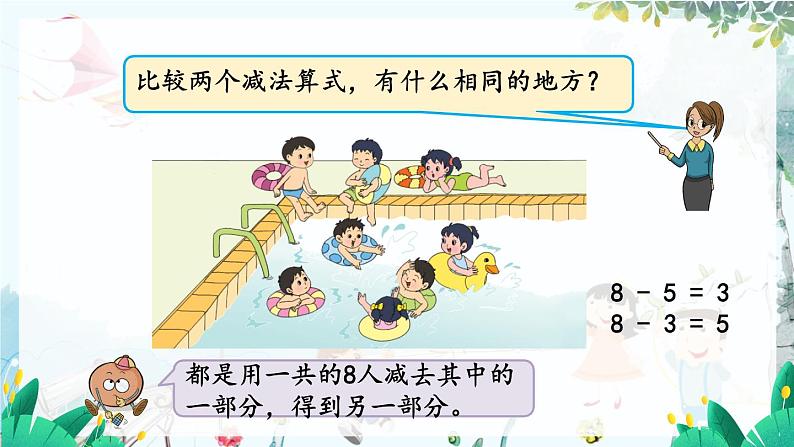 苏教版数学一年级上册 2.6 得数是8的加法与8减几 课件+教案+学案+习题08