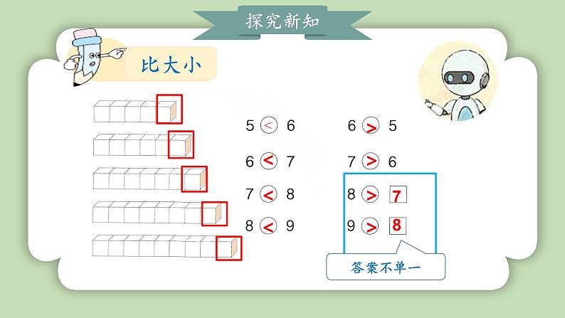 人教版小学数学一年级上册第二单元6-10的加、减法《比大小、第几》课件07