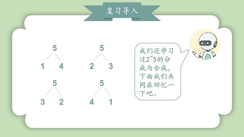 人教版小学数学一年级上册第二单元6-10的认识和加、减法《分与合》课件第5页