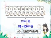 西师版数学三年级上册 第1单元 第2课时 吨的认识 PPT课件+教案