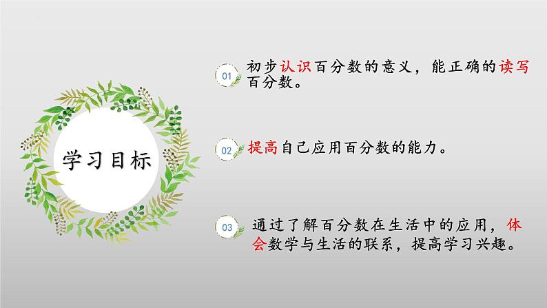 【核心素养】北师大版数学六年级上册 4.1《百分数的认识》（教学课件+同步练习）02