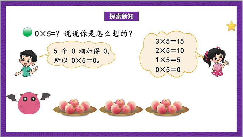 北师大版数学三年级上册 6.5《0×5＝？》课件第5页