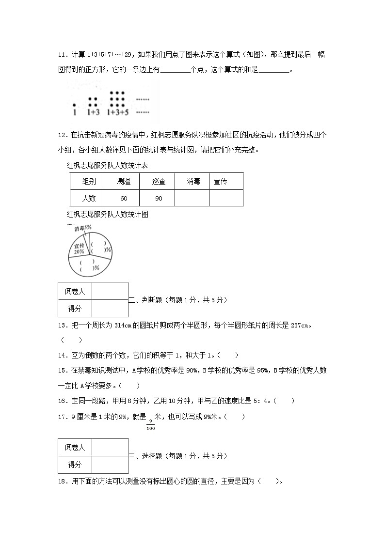 2021-2021年浙江省绍兴市诸暨市六年级上册期末数学试卷及答案第2页