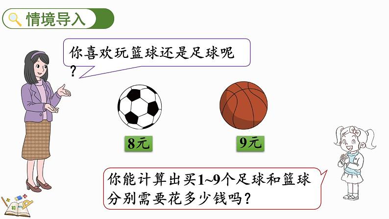 北师大版二年级数学上册课件 8.3 买球第2页