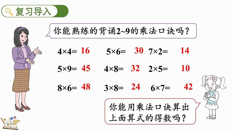 北师大版二年级数学上册课件 8.4 做个乘法表第2页