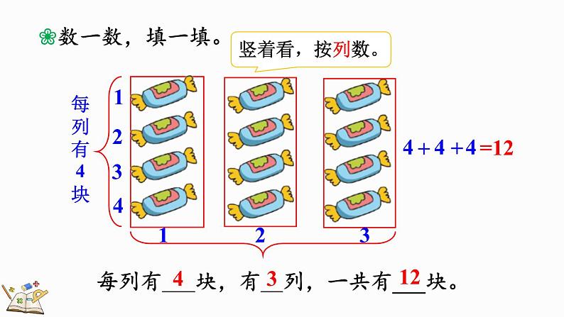 北师大版二年级数学上册课件 3.1 有多少块糖第7页